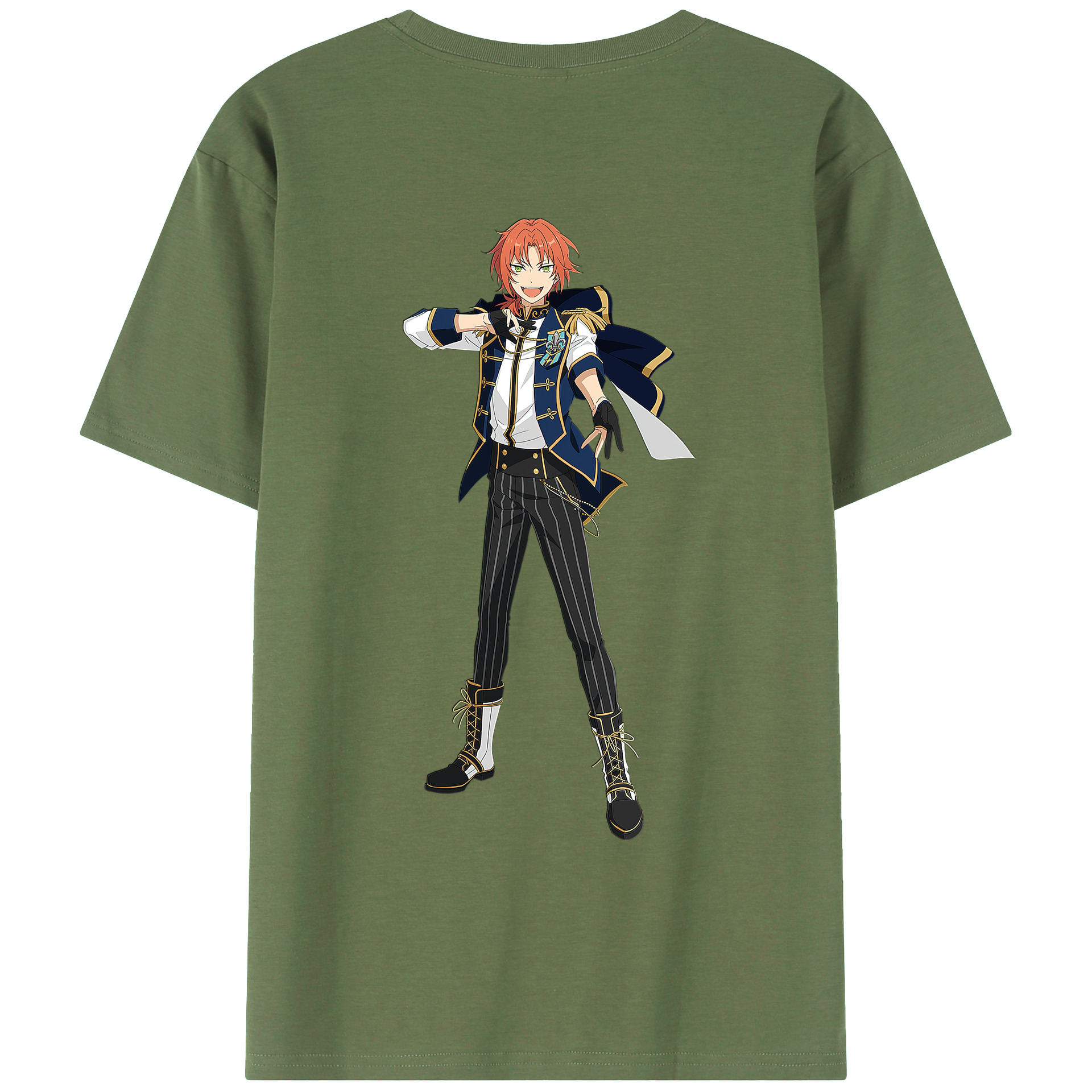 （画像用） あんさんぶるスターズ! Ensemble Stars 綿100％ メンズ半袖Tシャツ（バックプリント） 通気性